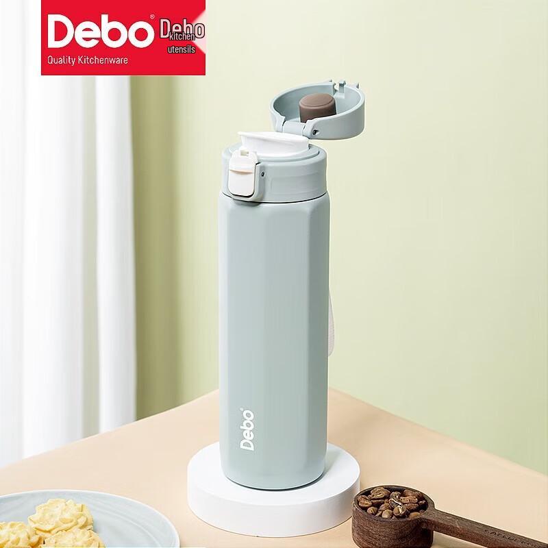 DeBao 450ml 316 Stainless Steel Double-Wall Octagonal Thermos Tea Cup