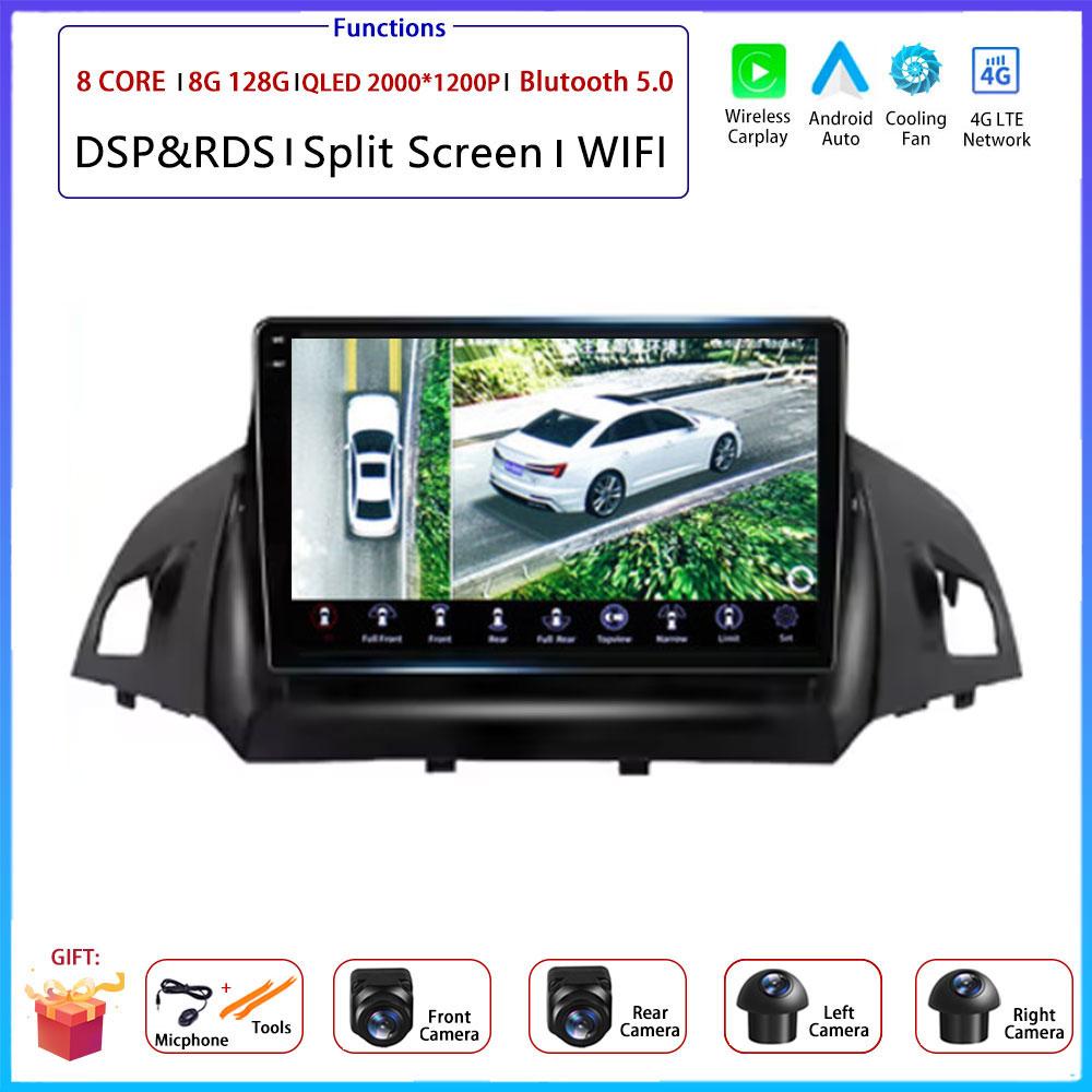 For FORD C-MAX KUGA 2 ESCAPE 3 2012 - 2019 Car Android Carplay Auto Radio Navigation GPS Multimedia Video 4G AMI Android Auto