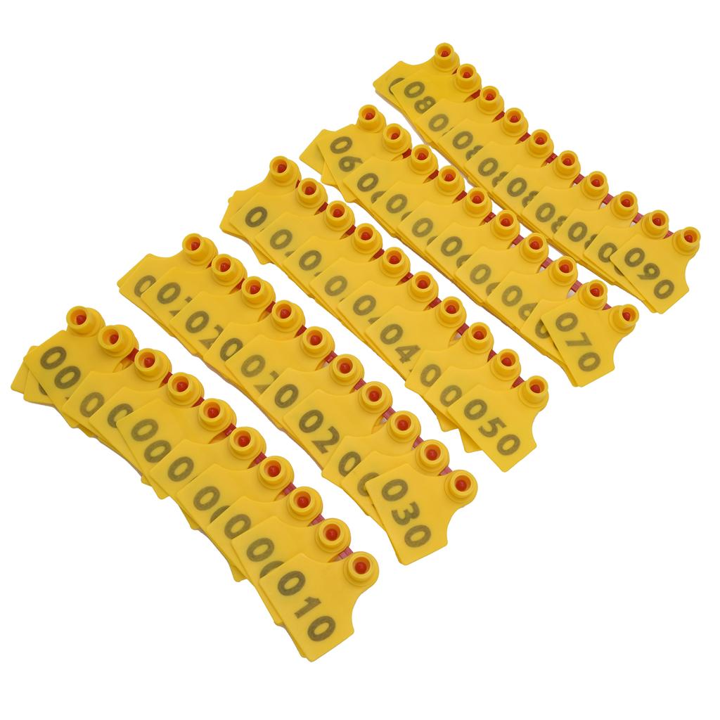 100Pcs TPU Cow Ear with Number 001‑100 Ear Label Farm Livestock Accessory