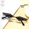 Trendy Rimless Metal Triangle Sunglasses - Fashionable European American Style 3491