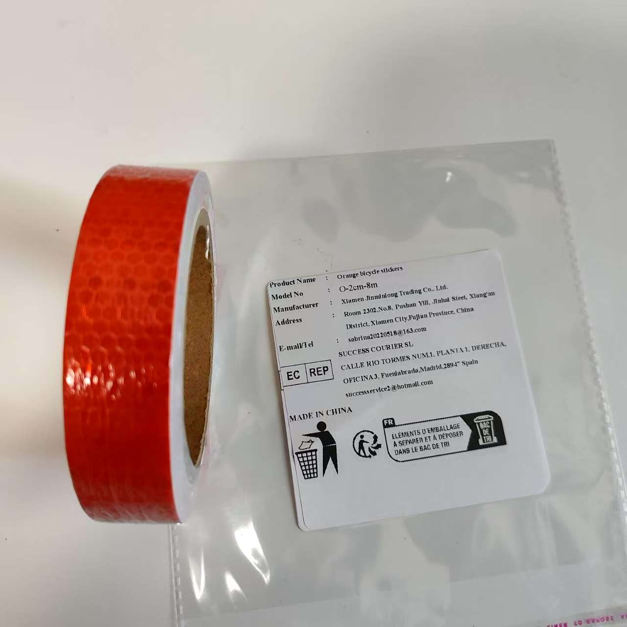 

2 см*8 м оранжевые светоотражающие ленты водонепроницаемые автоклеящиеся наклейки для маркировки безопасности для велосипедных прицепов грузовиков предупреждающие знаки оранжевый