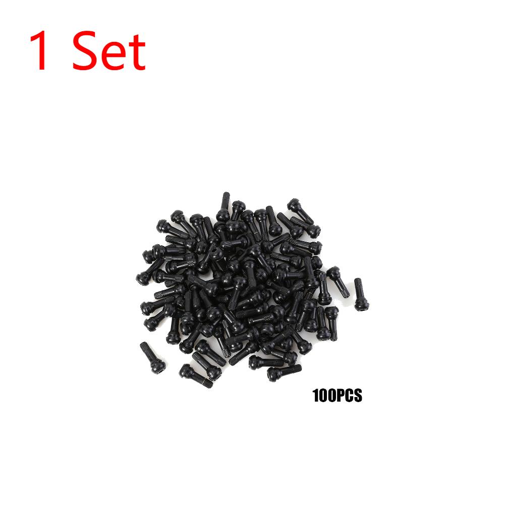 1-2 Set TR413 Valve Stems For Car Motorcycle Rubber Copper Snap In Short Black Rubber Valve Stems
