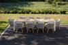 Rozkładany stół ogrodowy muro   200-320x100 zumm biały aluminium - teak homms