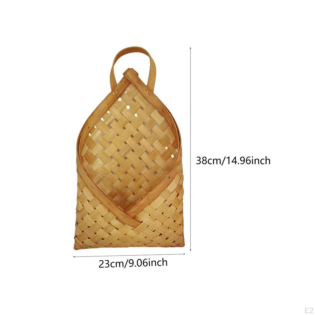 Corner Storage Basket Flower Pantry Home Wall Mounted Kitchen Handmade Garden Decorative