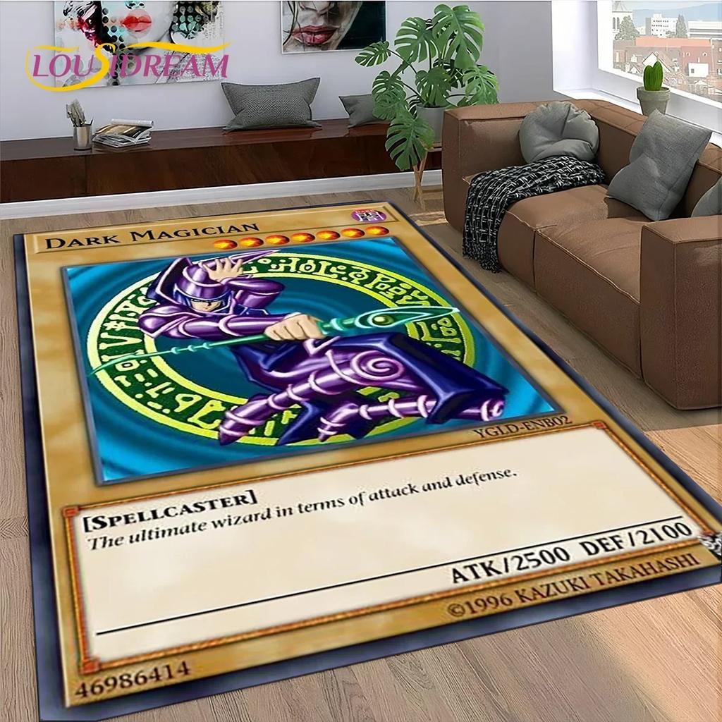 27 Style Yu-Gi-Oh Blue Eyes Dragon Monster Gold Card Cartoon Game Carpet Rug for Bedroom Living Room Home Sofa,Decor Floor Mat