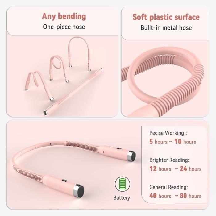 Lampe de lecture - diboniur - modèle pliable - 3 températures de couleur - rechargeable usb - 360° flexible