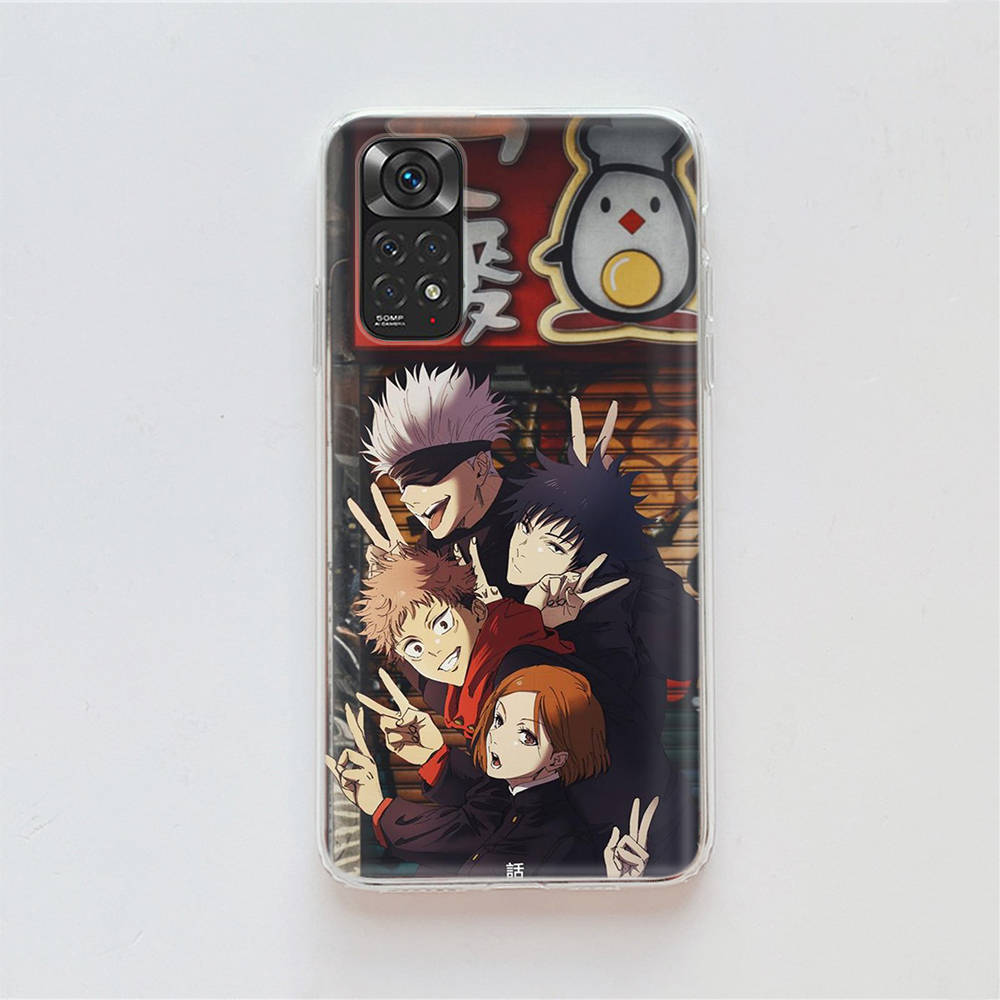 DT22 Jujutsu Kaisen Case for Samsung A04 A14 A23 A34 A54 M23 M33 M52 M53 Realme 10 9 C30S C35 C55 VIVO Y02S Y21 Y33S Y51 X80 Pro Clear Cover