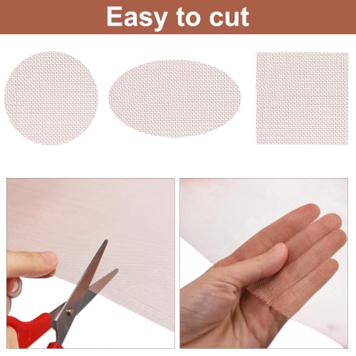 uxcell 40-Mesh Pure Copper Mesh, 1m x 20cm, 4mm Thick, Woven Mesh Screen for Gardens and Homes, Car Hole Repair, Insect-Proof Copper-Bottom Netting, W