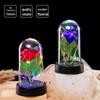 Eternal Flower Glass Dome Night Light - Gold Foil Butterfly Rose & Dried Flower Table Decoration