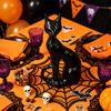 Timeless Gothic Aesthetic Pieces Witch Cat Statue for Home Decor, Resin Decorative Figurine Wiccans Figurine, Mystical Tabletop Ornament Office Living