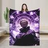 Ryomen Sukuna Blanket Coral Fleece Plush Jujutsu Kaisen Anime Lightweight Thin Throw Blanket for Outdoor Travel Bedspread