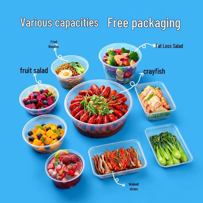 Yipan Disposable Thickened PP Round Food Containers