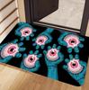 Gothic Horror Hand Holding Eyeball Doormat Weird Monster Eye Print Absorbent Entryway Floor Mat for Front Door Home Decor