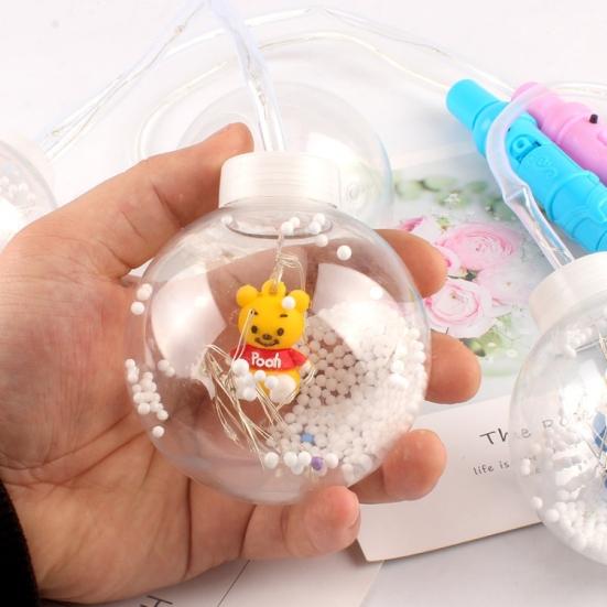 Handheld Transparent Cartoon Doll LED Light Ball Lantern Children Kids Toy
