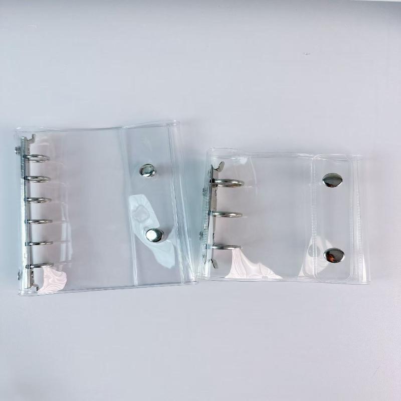 1Pcs Clear Pvc Ring Binder With Waterproof Cover Snap Closure For School Office Journaling Photo Album