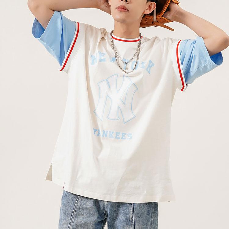 New MLB T Shirts Unisex Cream 3ATSEC823-50CRS