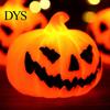 Durable Plastic Holiday Ornaments 3Pcs Halloween LED Pumpkin Light, Spooky Ghost Hanging Celebration Wall Hangings Decor for Bar, Glowing Haunted