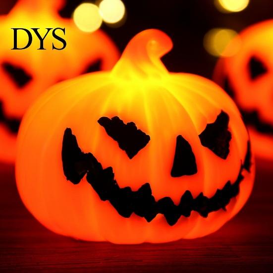 Durable Plastic Holiday Ornaments 3Pcs Halloween LED Pumpkin Light, Spooky Ghost Hanging Celebration Wall Hangings Decor for Bar, Glowing Haunted