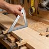Stainless Steel Triangular Ruler Drawing Triangle Double Side Scale and 2mm Thickness for Woodworking Measuring
