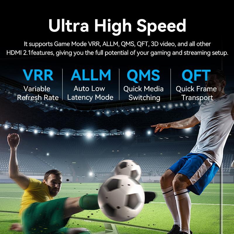 48Gbps HDMI 2.1 Certified High Speed Cord, 8K 60Hz 4K 120Hz Video Cable for PS5 Xiaomi Smart TV Box