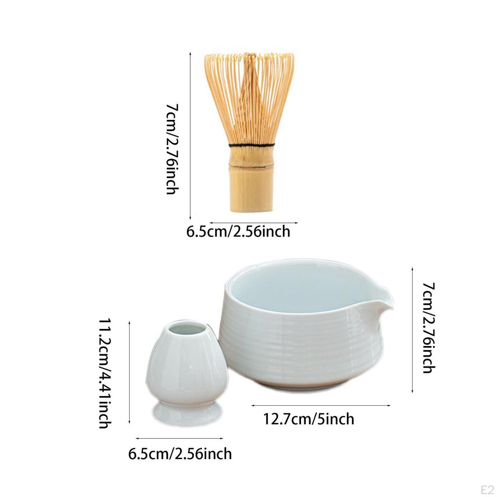 Matcha Set with Pouring Bowl and Bamboo Whisk Accessories