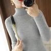 Women's Autumn Winter High Neck Slim-Fit Ribbed Knit Base Layer Sweater for Office Wear