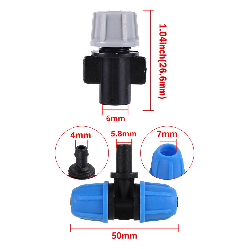 13 Types of Grey Adjustable Misting Nozzle Kits 4/7mm Hose Automatic Cooling Watering Irrigation System Portable Fogging Sprayer