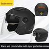 HANDUNYOU Electric Motorcycle Helmet with Double Visor