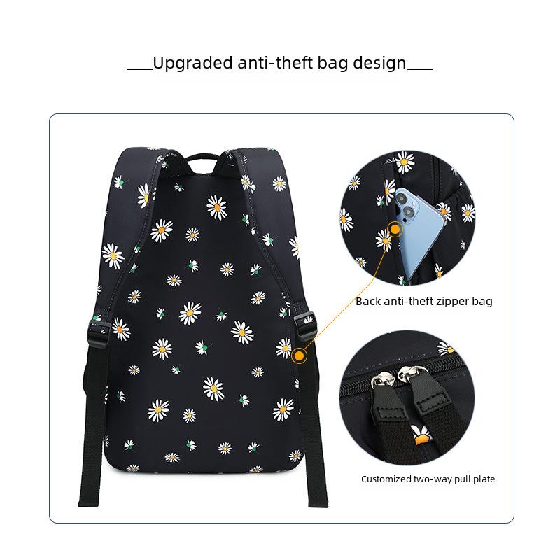 2024 New Large-Capacity Backpack for Junior & Senior High School Girls - Lightweight & Simple Design