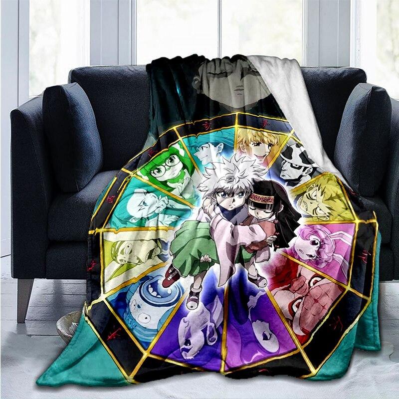 Couverture de dessin animé Hunter X Hunter, literie polaire douce, impression 3D, couette, canapé de maison, Manga japonais, cadeaux pour garçons et enfants