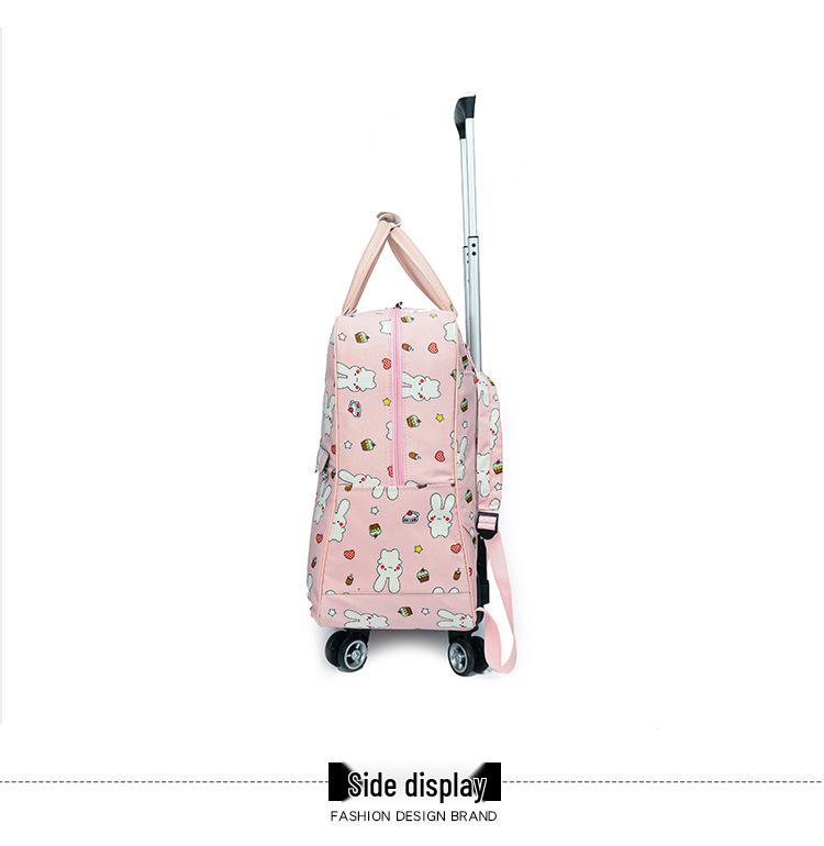 Women's Universal Wheel Trolley & Backpack Travel Bag - Large, Lightweight, Ideal for Short Trips & Carry-On Luggage
