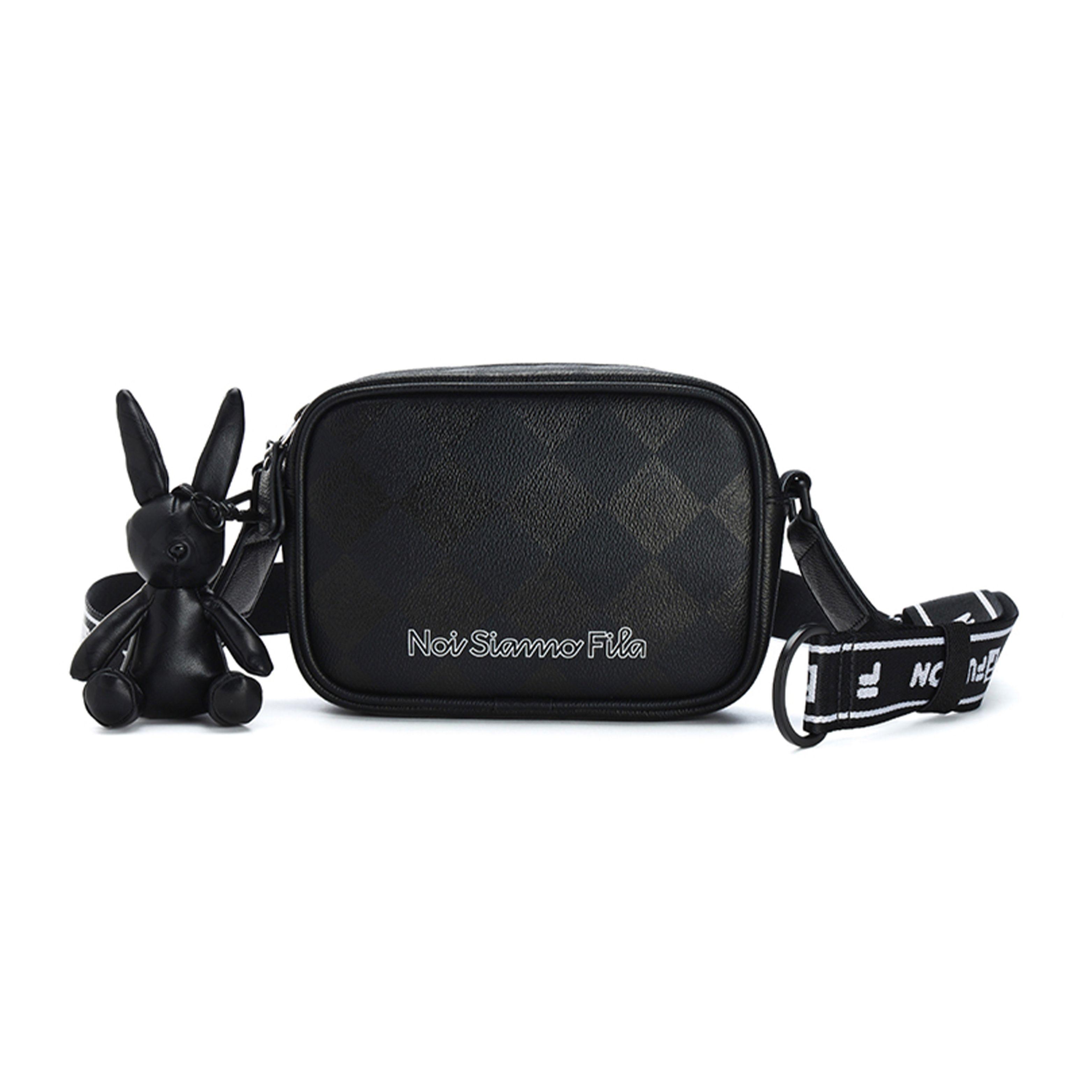 FILA Fusion Letter Logo PU Shoulder Crossbody Bag Regular Women bags Black T13U313125ABK Black