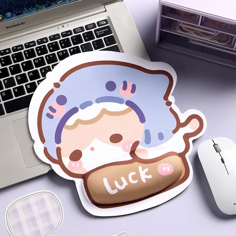 

Милый нескользящий коврик для мыши высокой ценности с утолщенной 3D подушкой для запястья - Офисная поддержка для рук