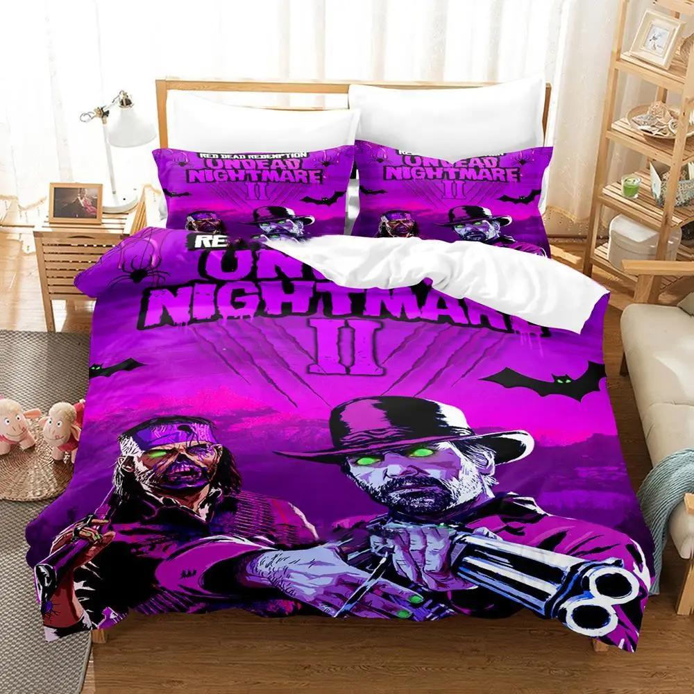 3D Print Game Red Dead Redemption 2_3pcs Bedding Sets Duvet Cover Set With Pillowcase Twin Full Queen King Bedclothes Bed Linen