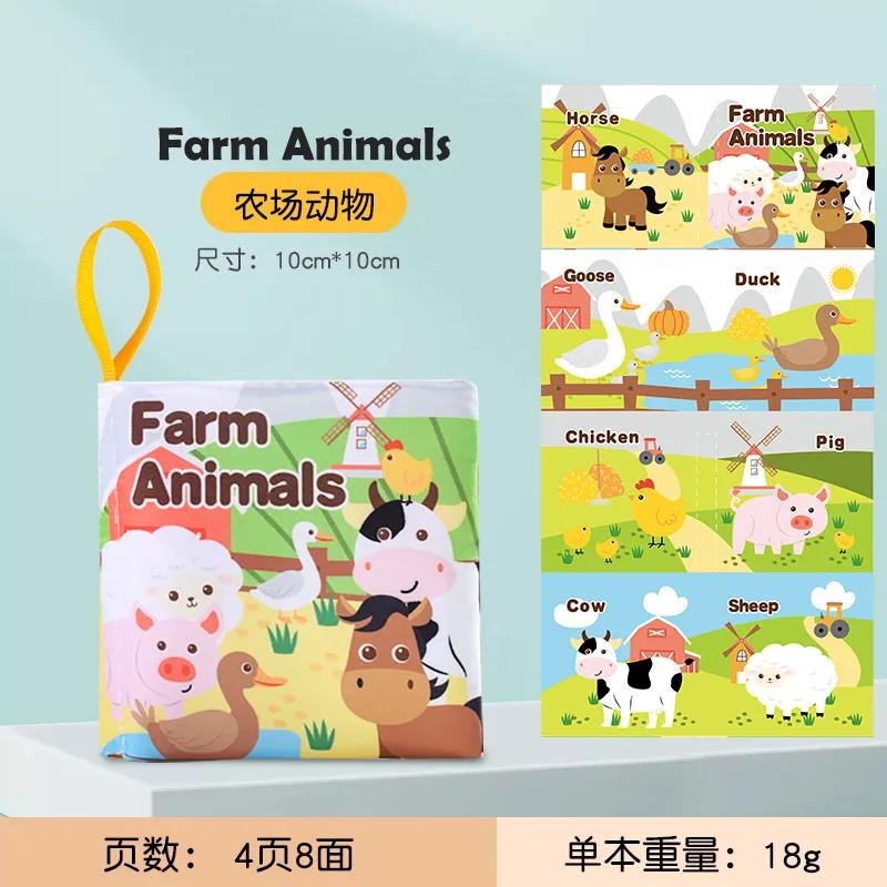 Infant Soft Cloth Book ideal for Newborns 0-12 Months 3D Animal Montessori Early Learning-Focused Sensory Plaything Kids Present
