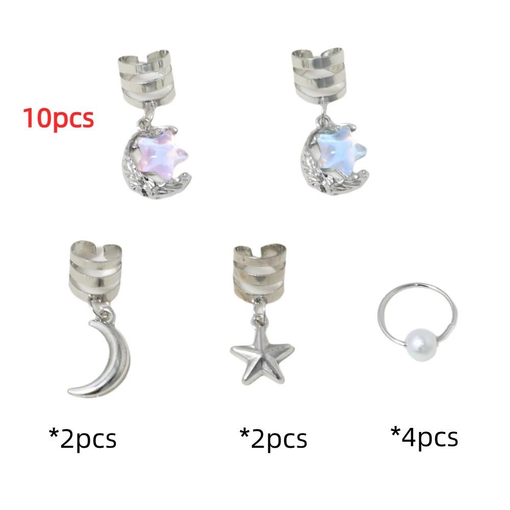 6/10/26/46pcs Headwear Party Mixed Hair Rings Set Hair Braiding Halloween Braid Hair Clips Men