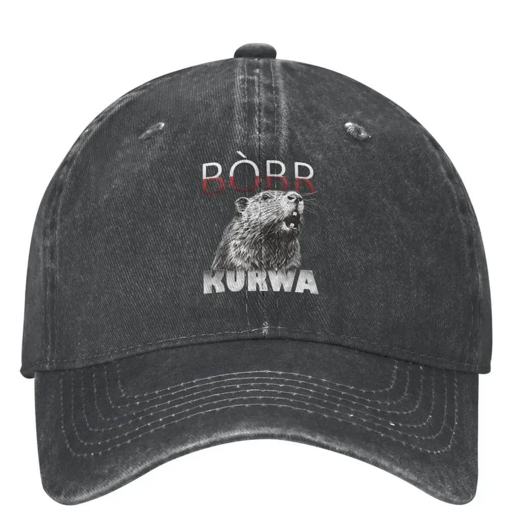 Bobr Bober Kurwa  Baseball Cap Fun Animal UnisexTeens Trucker Hat Spring Fashion Tennis Skate Wholesale Baseball Caps