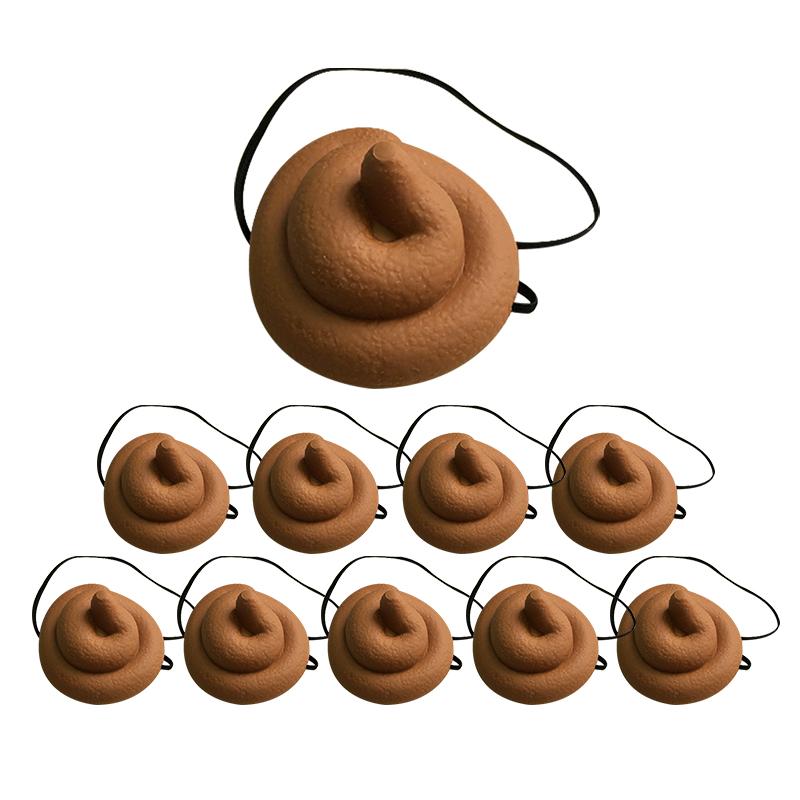 10pcs Funny Simulation Poop Hat Cute Headwear for Kids Novelty Christmas Halloween Party Hat Dress-up Cosplay Accessories Props
