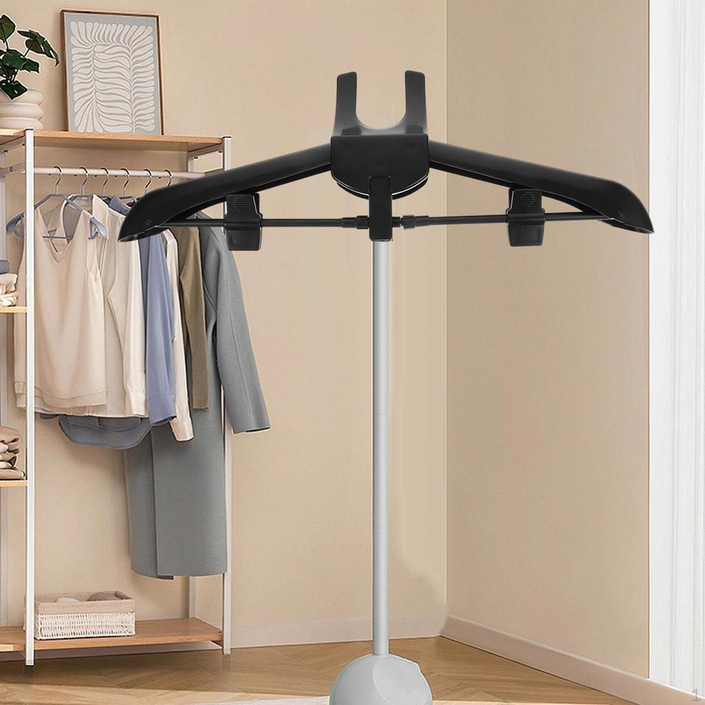 Wieszak do prasowania na parze z tkaniny, który umożliwia równoległe składanie teleskopowe