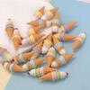 100pcs Mini Simulated Three-layer Ice Cream Cone Ice Cream Resin Crafts Doll House Miniatures Decoration Doll Accessory