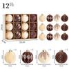 Holiday Tree Decorations Flocked Balls Decor Christmas Celebrations Brown White Complete Set Of Ornaments Cozy Atmosphere
