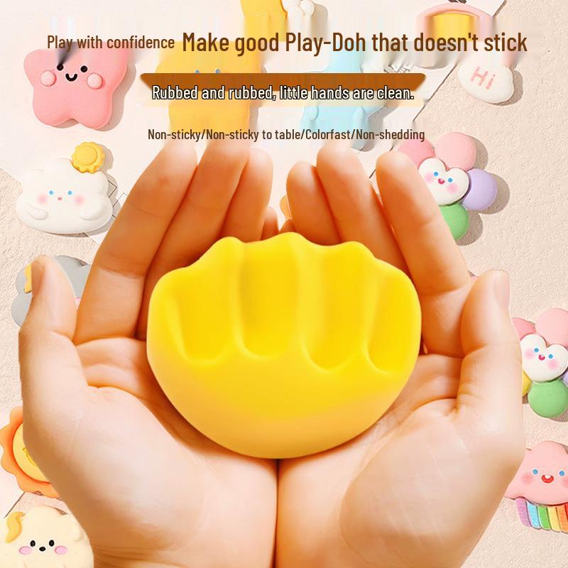 Children's Green Clay Bubble Pack - Single Color Refill with Black Plasticine for Kindergarten