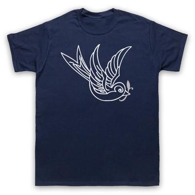 Swallow Tattoo Graphic Illustration Retro Vintage Style Mens And Womens T-Shirt