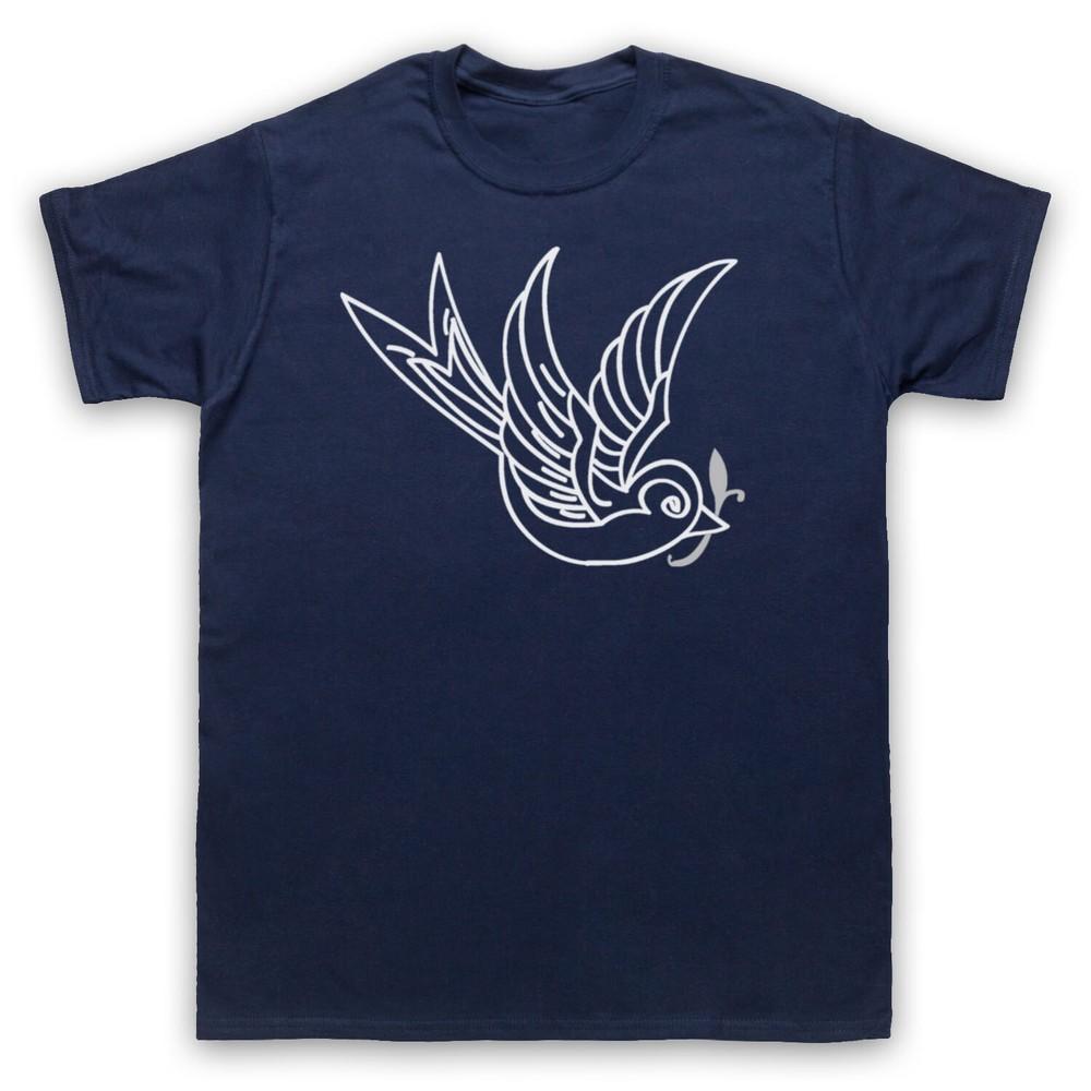 

Swallow Tattoo Graphic Illustration Retro Vintage Style Mens And Womens T-Shirt 4XL