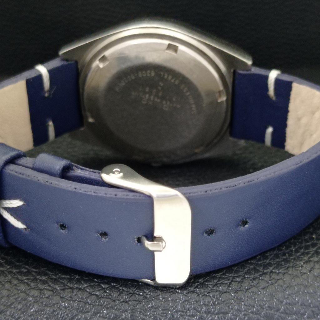 AUTOMATIC VINTAGE SEIKO 5 6309A JAPAN MENS BLUE COLOR DIAL WATCH a500804-5 R154-a500804