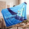 Erling Haaland Personalized Fleece Blanket With Football Logo, Custom Name Text Soft Warm Home Throw Blanket