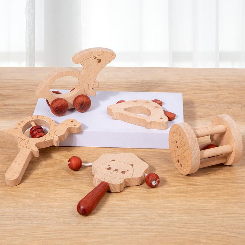 

Wooden Crawling Toy Car Rattle for Infant & Toddler Sensory Development