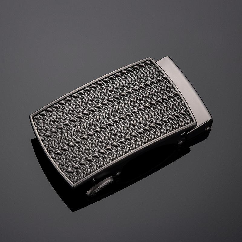 Men's Rectangle Auto Lock Belt Buckle Single 4.0 Points Zinc Alloy Vintage Jeans Button Flat Toothless Exquisite Workmanship