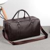 Fashion New PU Leather Woven Portable Travel Bag Shoulder Messenger Bag Casual Korean Version Large Capacity Travel Bag