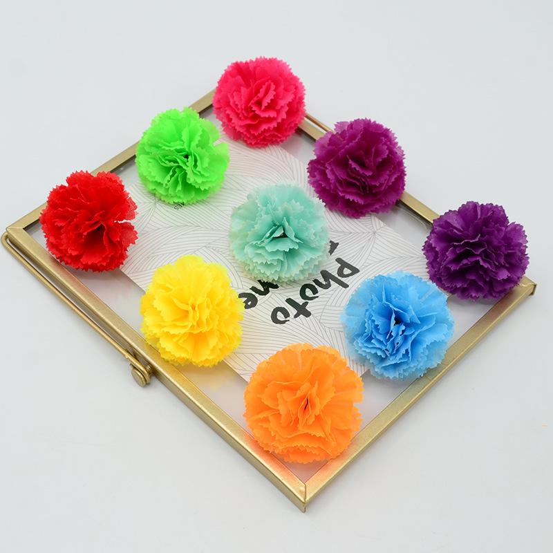 50Pcs Marigold Flower Heads Bulk Indian Silk Artificial Flower for Diwali Diy Wreath Garland Craft Home Room Wedding Party Decor